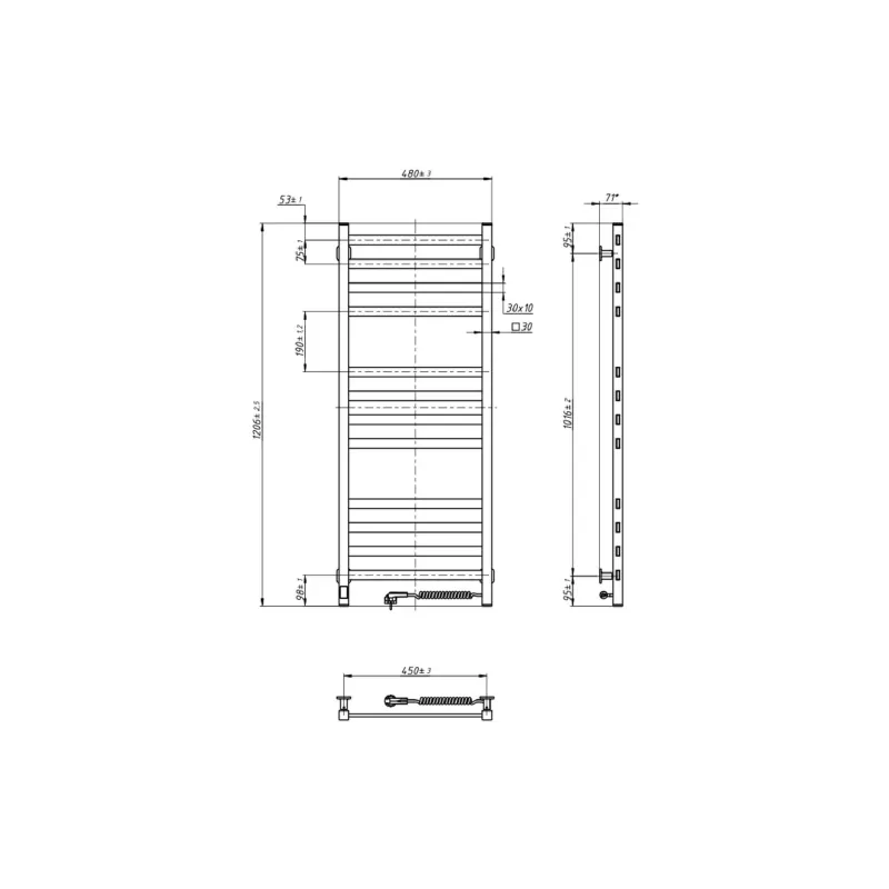سكة مناشف ساخنة Navin, White (12-028055-4812)