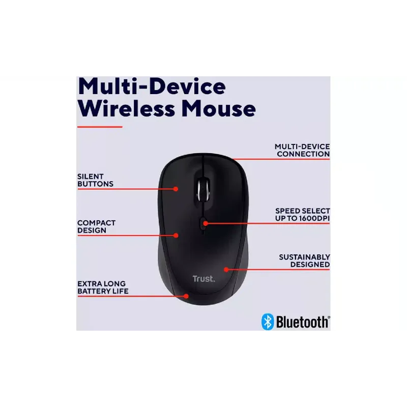 Rato Trust Yvi + Compact Multi-Device, Black (25440_TRUST)
