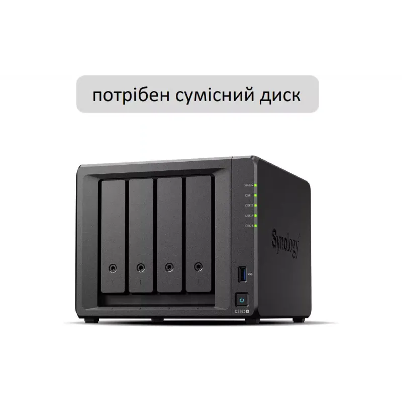 Мрежово прикачено съхранение (NAS) Synology (DS925+)