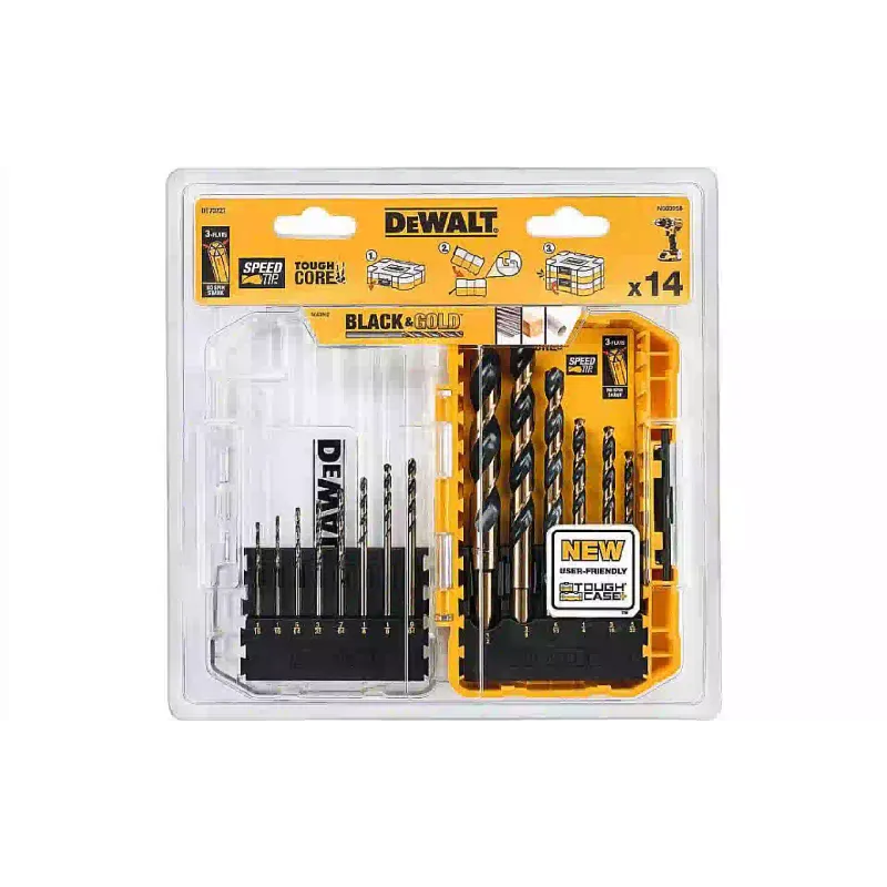 Conjunto de brocas DeWALT Black & Gold, Black/Gold (DT70727)