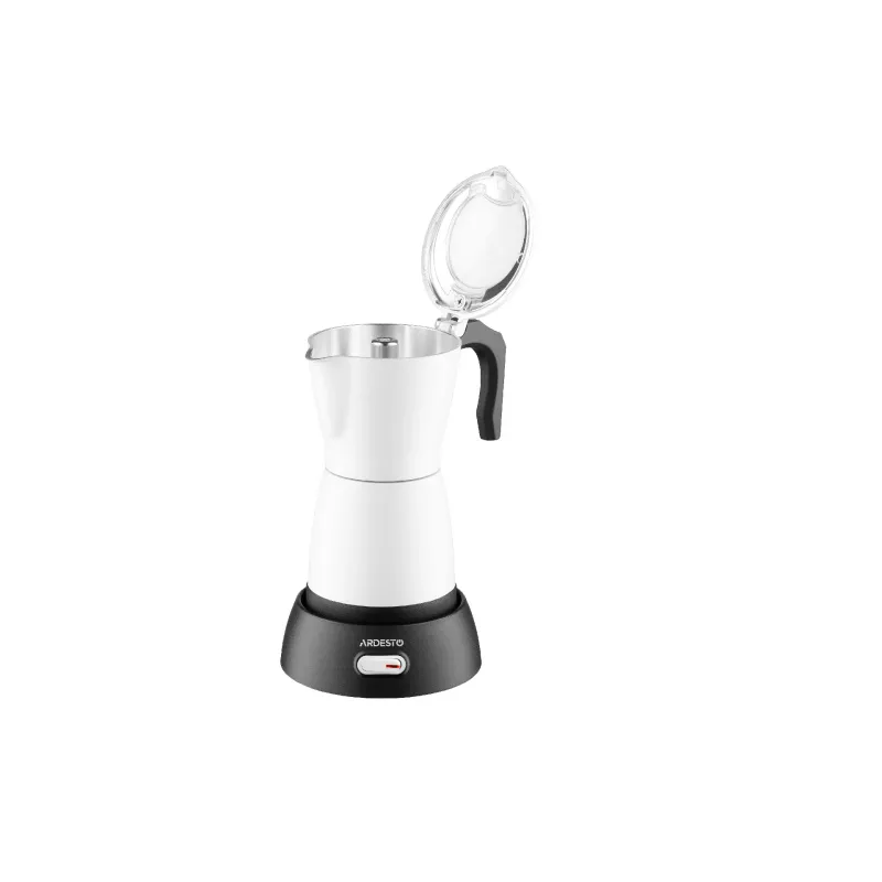 Кавоварка гейзерна Ardesto (CMM-X300W), мелена кава, 300 мл, White