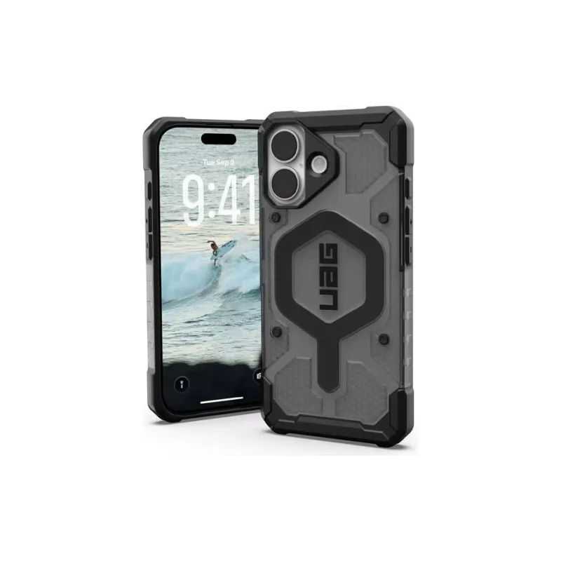 Чохол UAG Pathfinder Clear MagSafe (114553113140), для Apple iPhone 17, Ash/Black