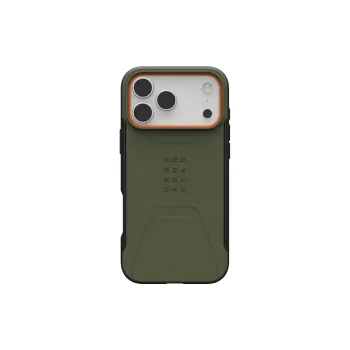 Case UAG Civilian MagSafe (114546117297), for Apple iPhone 17 Pro Max, Olive/Orange
