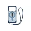 Case + strap for smartphone UAG Pathfinder Clear MagSafe (1145511BV03), for Apple iPhone 17 Pro, Blues Lanyard