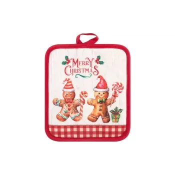 Pegador de panela de cozinha Ardesto Christmas Gingerbread, Red (ART04HG)