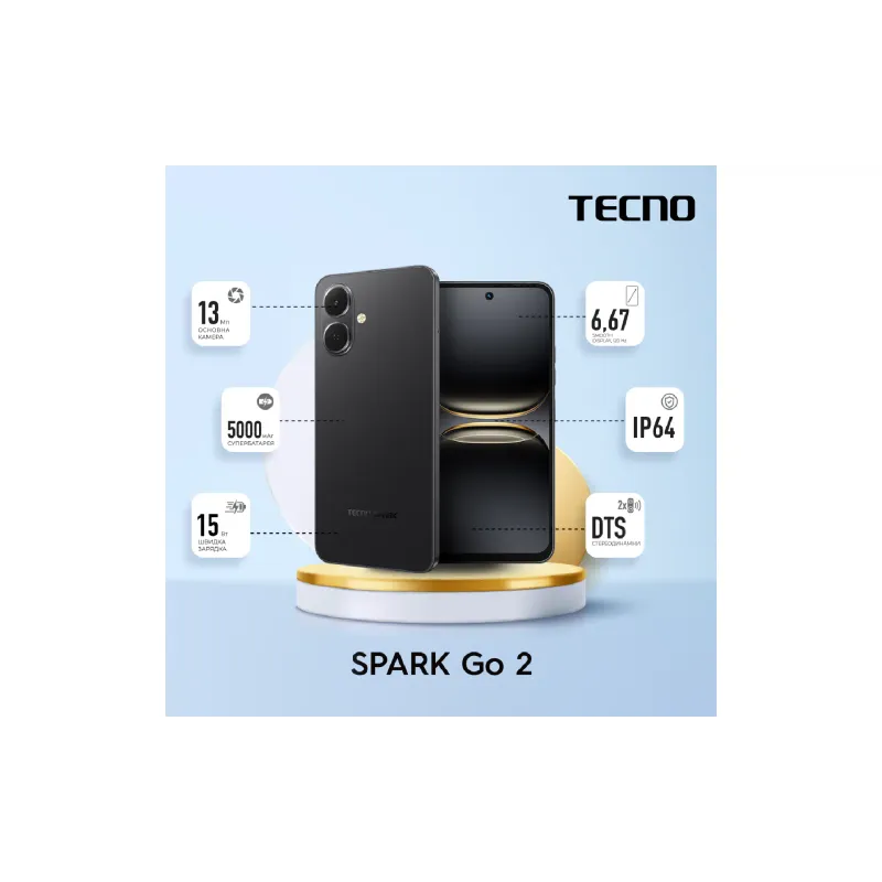 Teléfono inteligente Tecno Spark Go 2 KM4, Ink Black (4894947089558)