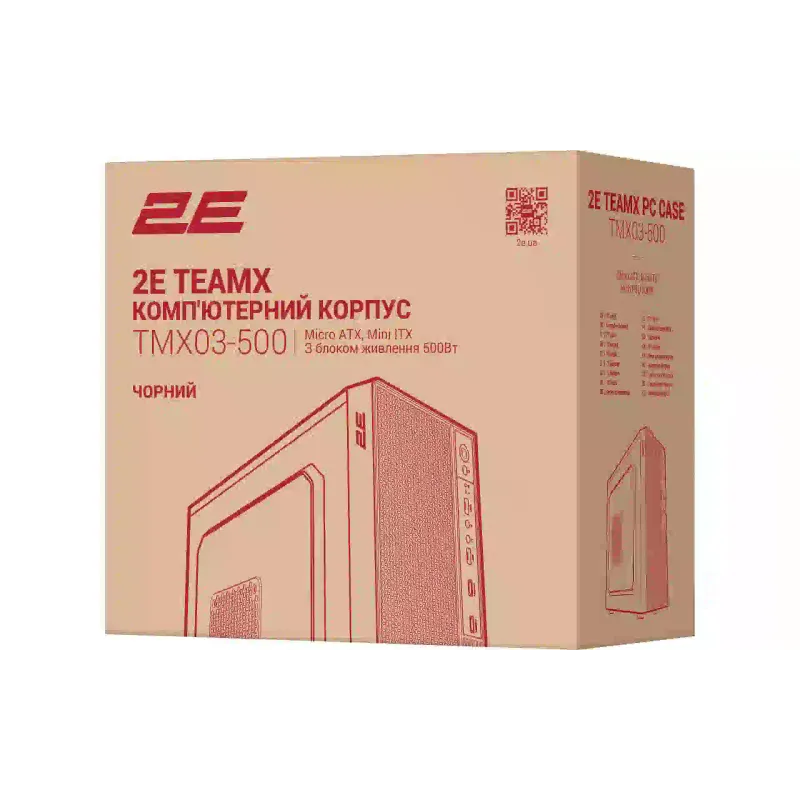 PC-tok 2E TeamX, Black (2E-TMX03-500)