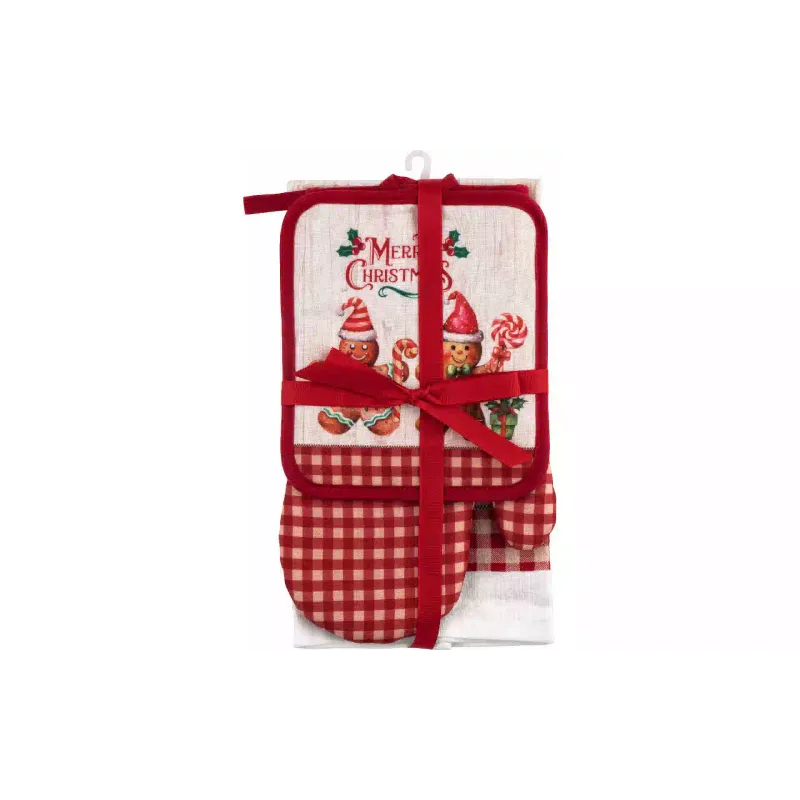 Πετσέτα κουζίνας Ardesto Christmas Gingerbread, Red (ART14HGR)