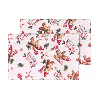 Guardanapo de servir Ardesto Christmas Gingerbread, Red (ART15HG)