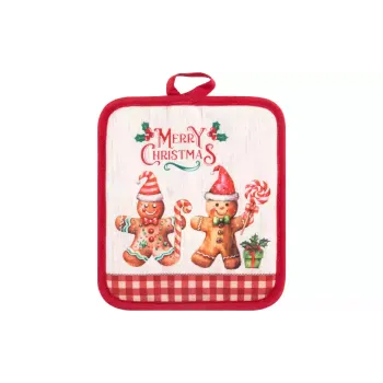 Pegador de panela de cozinha Ardesto Christmas Gingerbread, Red (ART04HG)