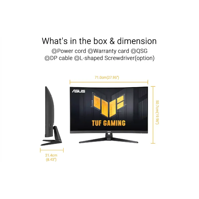 شاشة ألعاب Asus TUF Gaming VG32WQ3B (90LM0AP1-B01171)