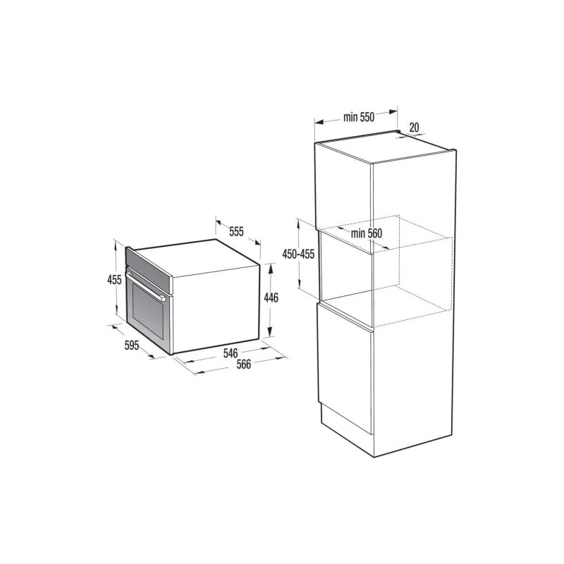 Oven Gorenje (BCM4058B), 50 l, Black