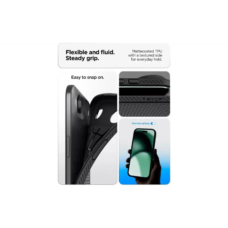 Чохол Spigen Liquid Air (ACS10302), для Apple iPhone 17 Air, Matte Black