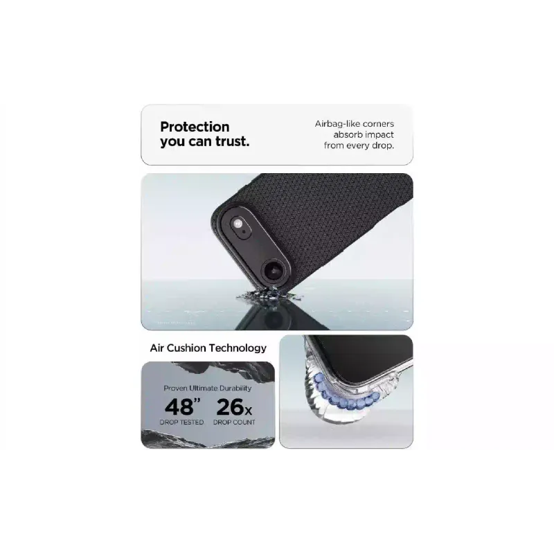 Чохол Spigen Liquid Air (ACS10302), для Apple iPhone 17 Air, Matte Black