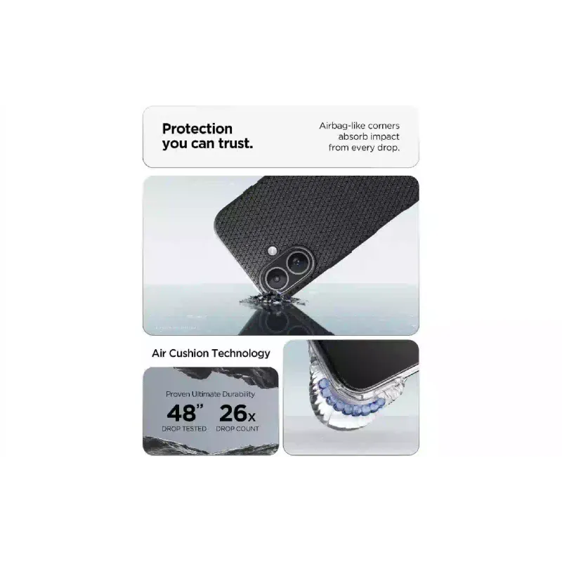 Чохол Spigen Liquid Air (ACS10369), для Apple iPhone 17, Matte Black