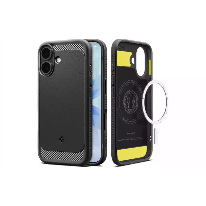 Case Spigen Rugged Armor MagFit (ACS10367), for Apple iPhone 17, Matte Black