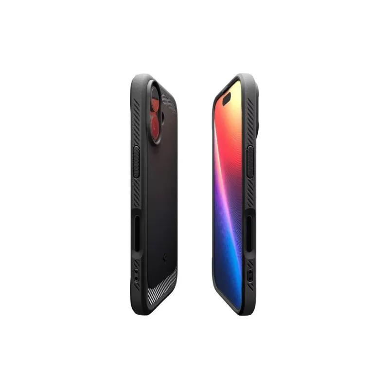 Case Spigen Rugged Armor MagFit (ACS10367), for Apple iPhone 17, Matte Black