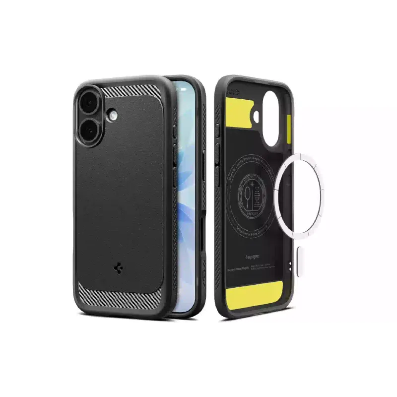 Case Spigen Rugged Armor MagFit (ACS10367), for Apple iPhone 17, Matte Black