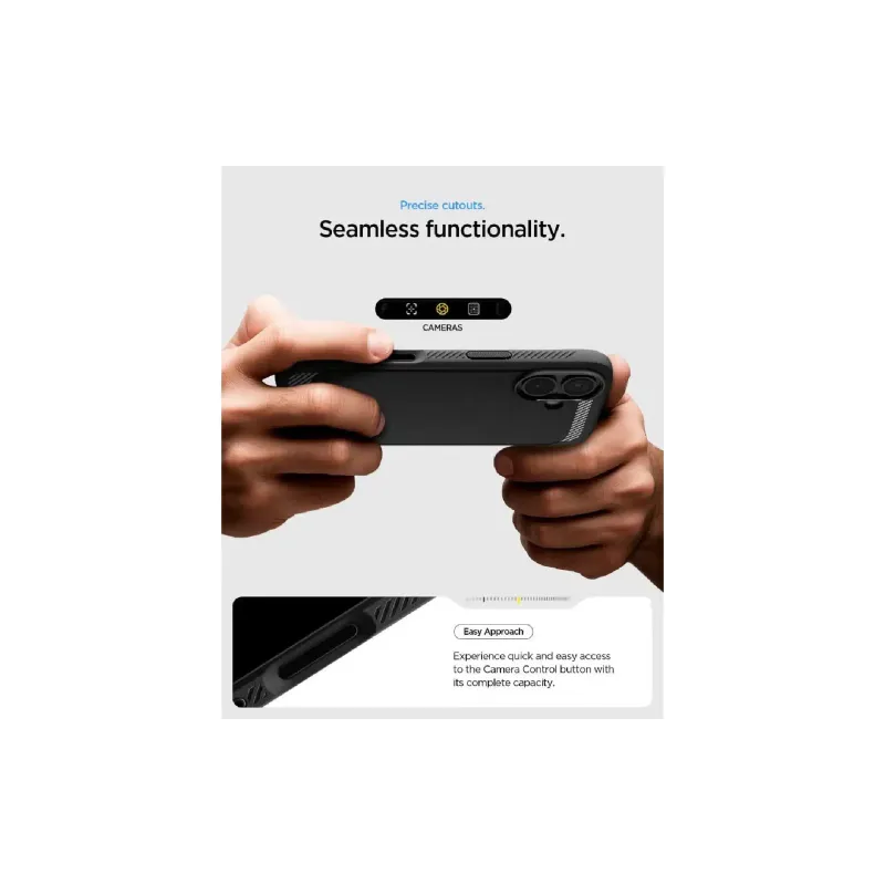 Case Spigen Rugged Armor MagFit (ACS10367), for Apple iPhone 17, Matte Black