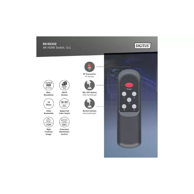 Видеокоммутатор Digitus (DS-55332)