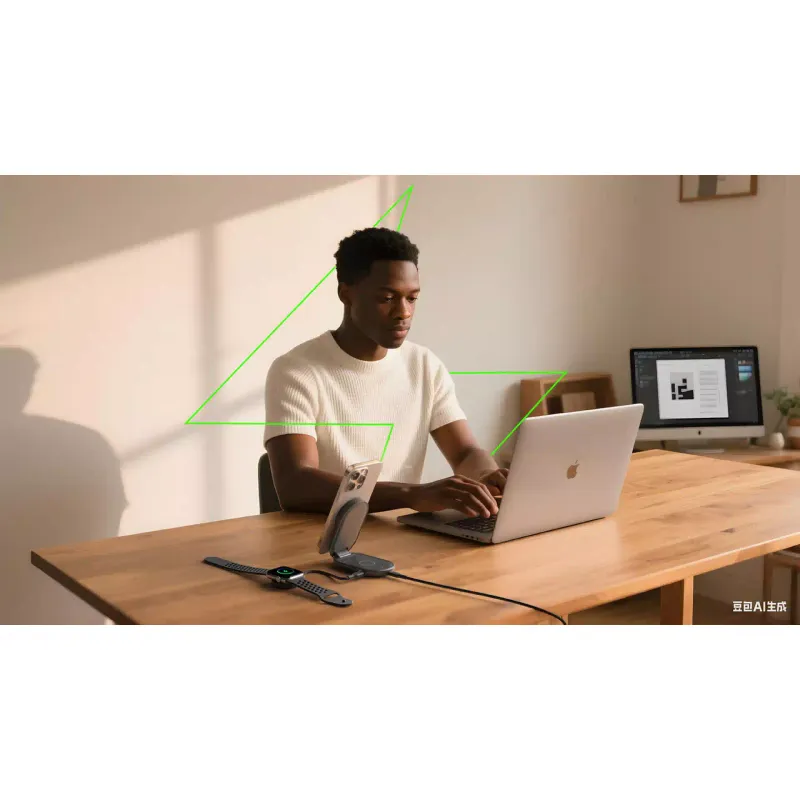 Зарядно устройство Belkin UltraCharge 2-in-1 Foldable Magnetic Charging, Black (WIZ039KQBK)