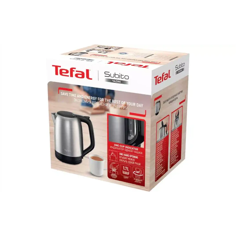 Електрочайник Tefal (KO5S0DE0), 1700 мл, Black