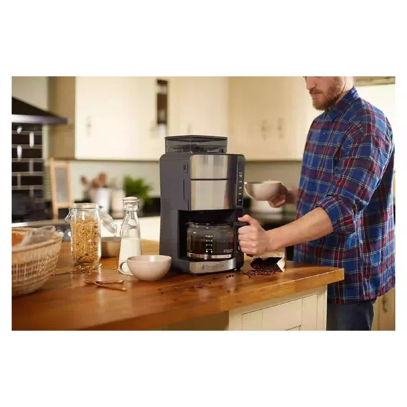 Cafeteira de gotejamento Russell Hobbs Grind and Brew, Black/Metall (25610-56)