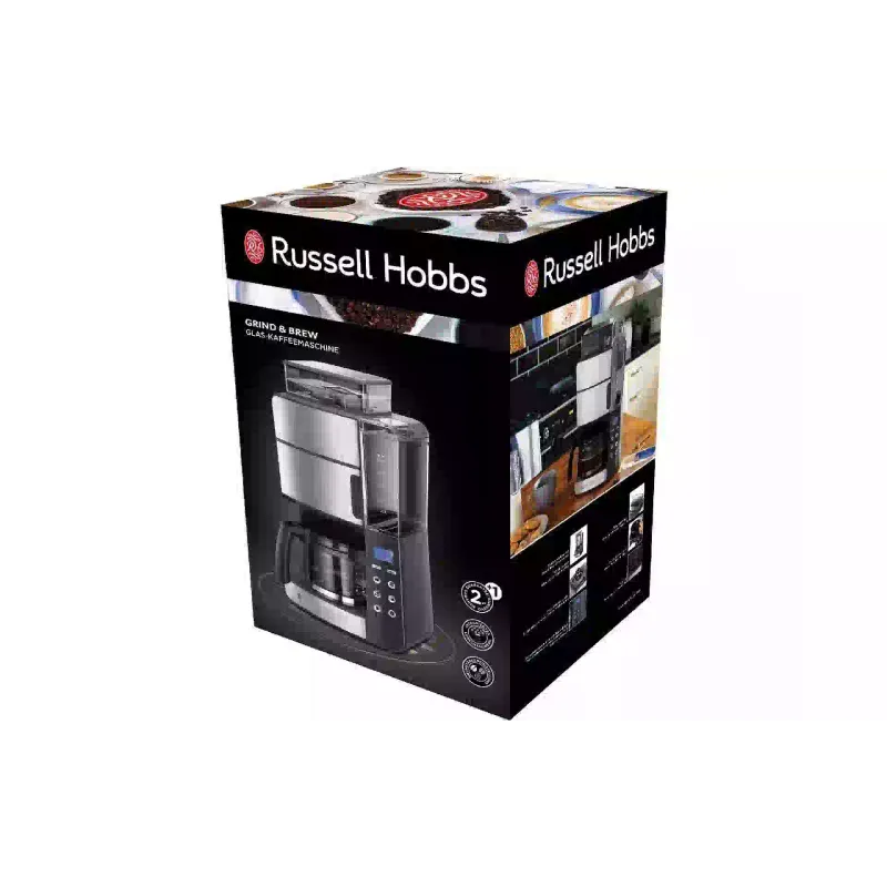 Cafeteira de gotejamento Russell Hobbs Grind and Brew, Black/Metall (25610-56)