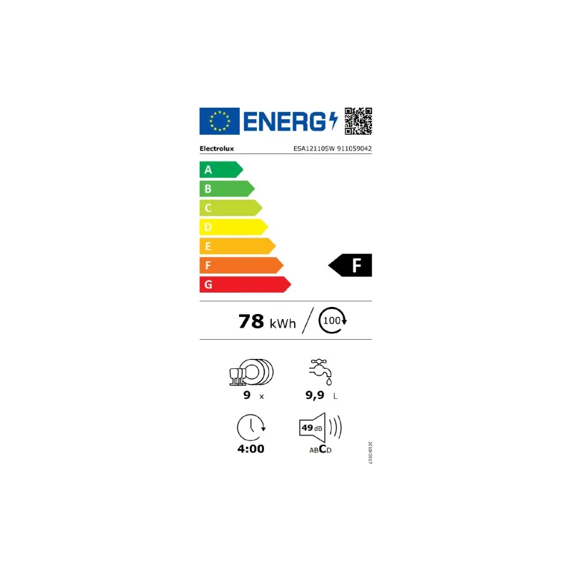 غسالة الأواني Electrolux, White (ESA12110SW)