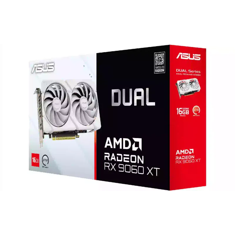Відеокарта Asus Radeon RX9060XT (90YV0LG3-M0NA00), White