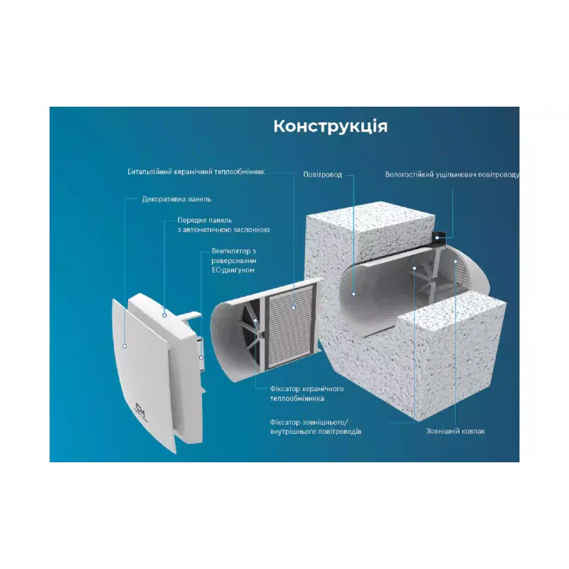 Recuperator Cooper&Hunter Easy Vent, White (CH-HRV070K-WF)