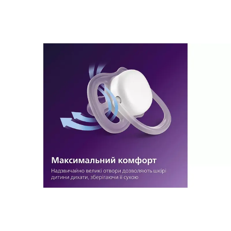 Пустушка Avent Ultra Air (SCF087/10), для хлопчика, 6-18 міс, 2 шт