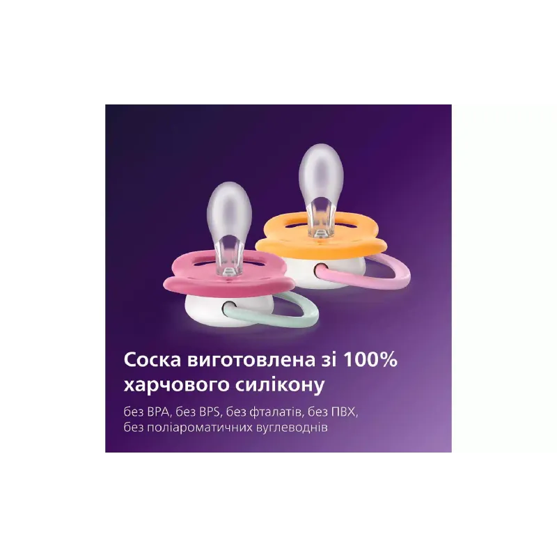 Пустушка Avent Ultra Air (SCF080/27), для дівчинки, 6-18 міс, 2 шт