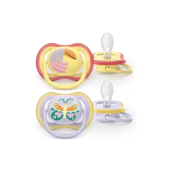 Пустышка Avent Ultra Air, для девочки, 0-6 мес, 2 шт (SCF087/04)