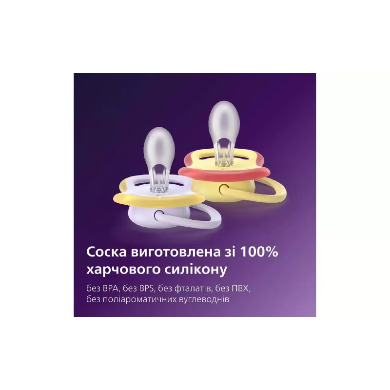 Пустышка Avent Ultra Air, для девочки, 0-6 мес, 2 шт (SCF087/04)