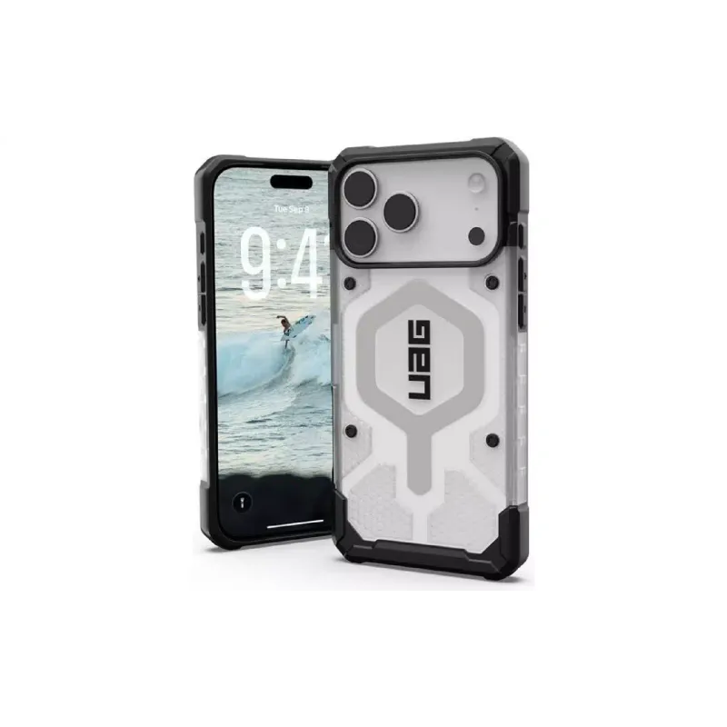 Okostelefon tok UAG Pathfinder Clear MagSafe, Ice/Silver (114552114333)