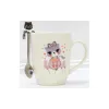 Xícara com colher Ardesto Love, White (AR3042BS)