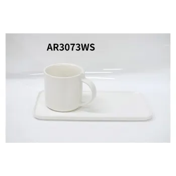 Skodelica in krožnik Ardesto, White (AR3073WS)