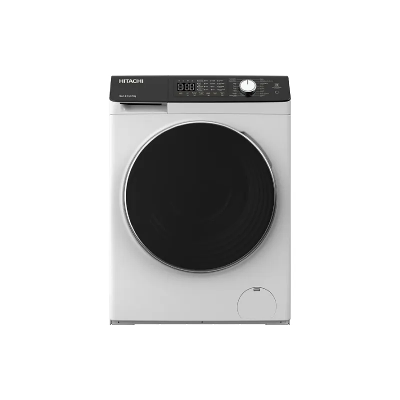 غسالة ومجفف Hitachi, White (BD-D802HVOW)
