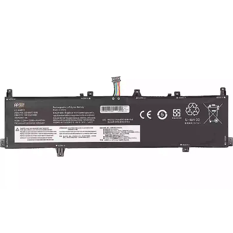 Акумулятор для ноутбука PowerPlant (NB482733), для Lenovo ThinkPad Z16 1st Gen (2022) Series (L21M4P77) 15.2V 3000m