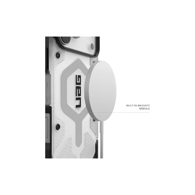 Okostelefon tok UAG Pathfinder Clear MagSafe, Ice/Silver (114552114333)