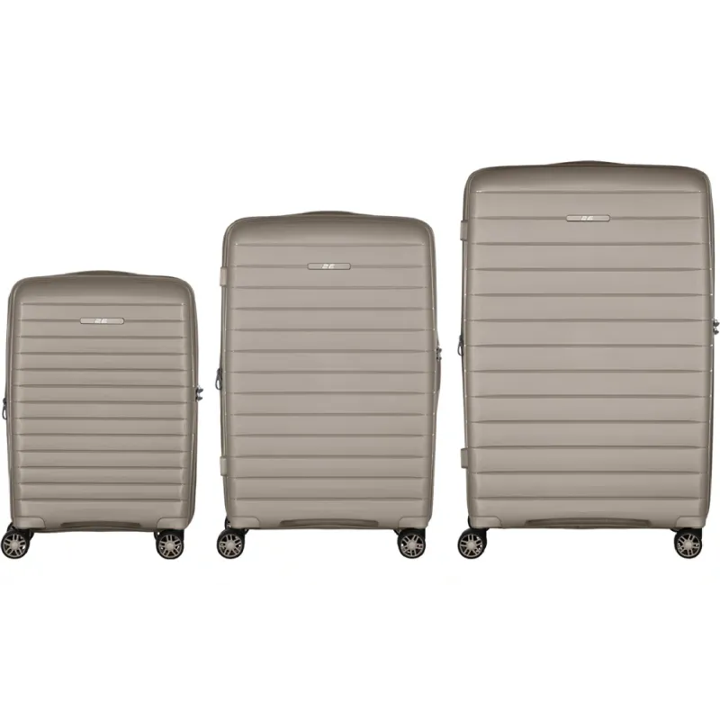 Ein Satz Koffer 2E Aero L+M+S, Grey/Brown (2E-SPP-AERO-SET3-TP)