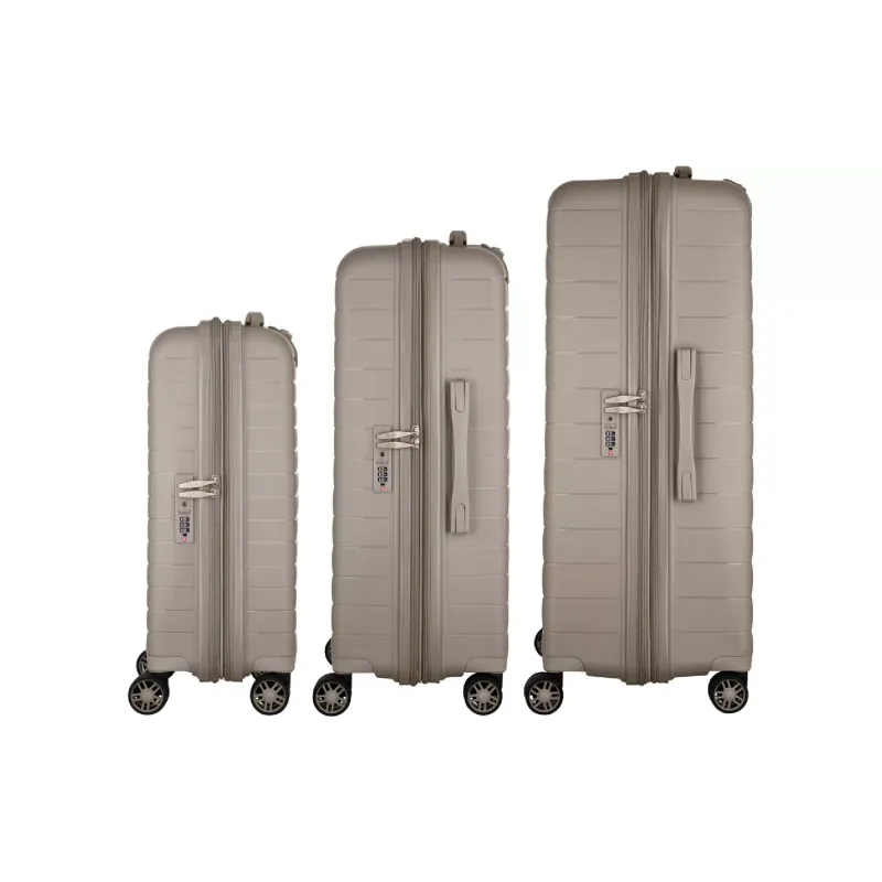Ein Satz Koffer 2E Aero L+M+S, Grey/Brown (2E-SPP-AERO-SET3-TP)