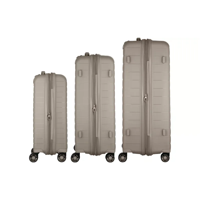 Ein Satz Koffer 2E Aero L+M+S, Grey/Brown (2E-SPP-AERO-SET3-TP)