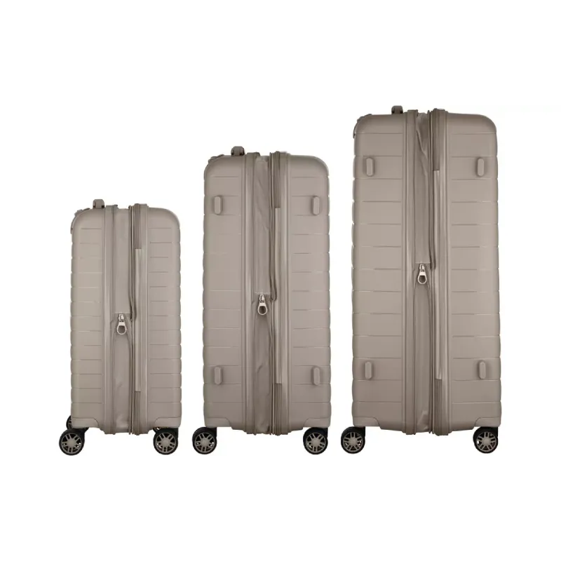 Ein Satz Koffer 2E Aero L+M+S, Grey/Brown (2E-SPP-AERO-SET3-TP)