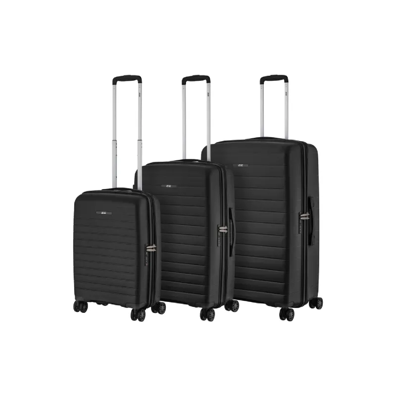 Um conjunto de malas 2E Aero L+M+S, Black (2E-SPP-AERO-SET3-BK)