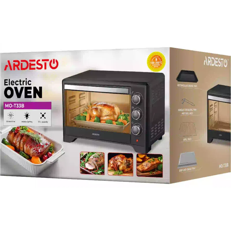 Ηλεκτρικός φούρνος Ardesto, Black (MO-T33B)